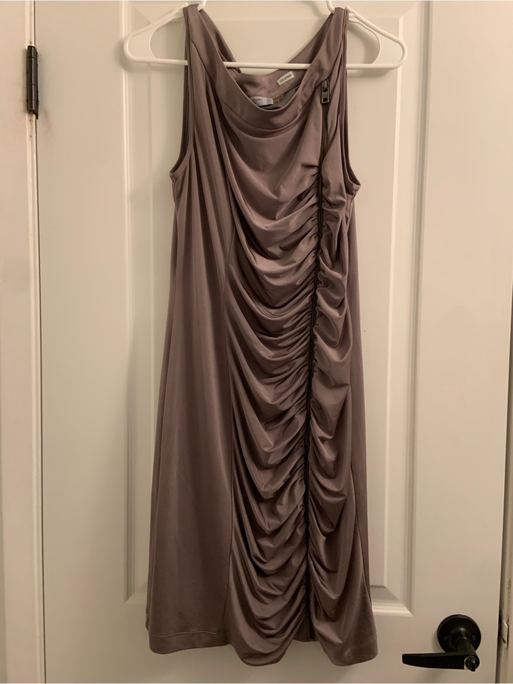 Marc New York light brown Draped Ruched Sleeveless Dress